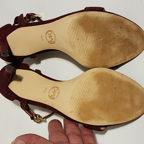 Michael Kors Burgundy Open-Toe Heels - Picture 4 of 7